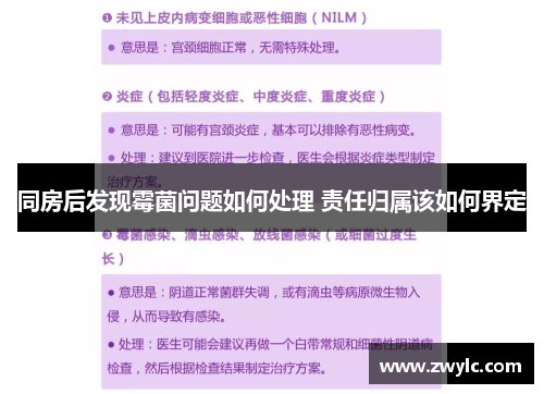 同房后发现霉菌问题如何处理 责任归属该如何界定